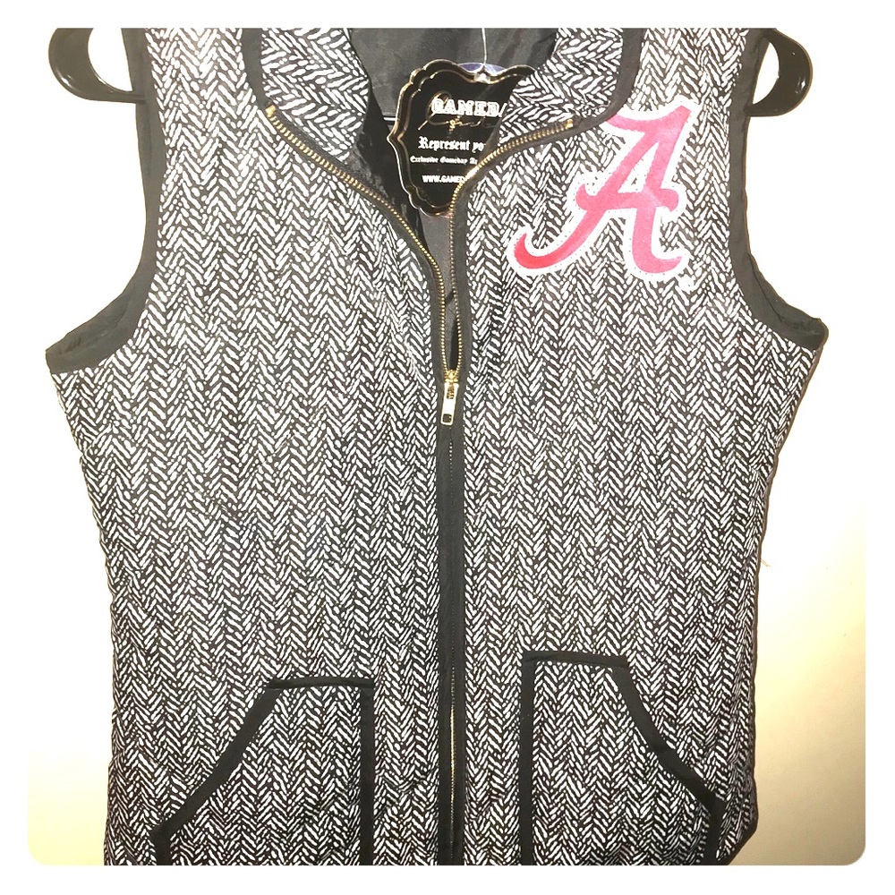 Black & White Alabama Gameday Couture Vest S